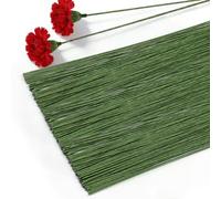 300 Pcs Floral Wire 26 Gauge, Green Florist Wire Wreath Making Wire