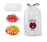 300 PCS Food Covers Plastic Stretch, Fresh Keeping Bags, Reusable Elastic Storage Covers, Plastic Stretch Cling Film for Fruit Preservation and Food Storage