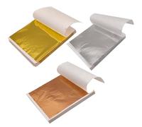 300 Pcs Gold Leaf Sheets, Gold Leaf, Gold Foil, Gold Paper for Crafts Resin Art DIY Projects Picture Frames Furniture Multi Artistic Decoration 10 x 10 cm Gold Leaf Kit (Multicolour)