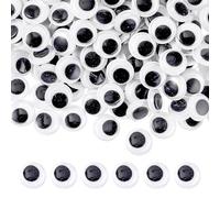 300 Pcs Googly Eyes for Crafts, Black White Craft Eyes Self Adhesive Wiggle Googly Eyes Sticky Googly Eyes for DIY Crafts Projects, Halloween Christmas DIY Craft Decorations（12mm）