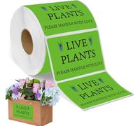 300 pcs Green Live Plants Stickers 2x3 inch Please Handle with Love Stickers Fragile Thank You Shipping Labels for Garden Centers Plants Mailing Delivery Containers Shipping Landscaping,Nurseries