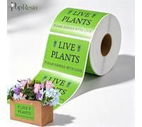 300 pcs Green Live Plants Stickers Handle with Love Stickers for Shipping | 2x3 inch Fragile Thank You Shipping Labels for Garden Centers,Nursery Business Plants Mailing Delivery ， Warehouse Pallet