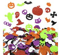 300 PCS Halloween Foam Stickers Self-adhesive Pumpkin Ghost Spider Bat Shape Stickers Garden Foam Stickers Halloween Craft Stickers for Kids to Decorate Collage, Cards & Craft Trick or Treat Toy