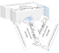 300 Pcs Hotel Key Card Envelopes Delicate Flower Key Card Holder Sleeves Keycard Envelope Welcome Guests Enjoy Your Stay Key Cover for Hotel（3.5x2.36 Inch）