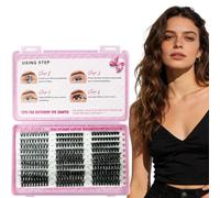 300 PCS Individual Eyelashes, 30D-40D-50D Wispy Cluster Lashes Kit, 10-18MM Mix DIY Eye Natural Lashes Fluffy Russian Eyelashes Extensions Curly,Durable Eyelash Clusters for Girls and Women