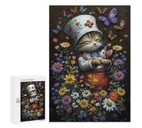 300 PCS Jigsaw Adorable Nurse Cat with Kitten Jigsaw Puzzles for Adults Family Activities Help The Brain Exercise Deal As Gifts for The Whole Family 300 PCS
