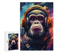 300 PCS Jigsaw Ape Astronaut Space Suit-4 Jigsaw Puzzles for Adults Family Activities Help The Brain Exercise Deal As Gifts for The Whole Family 300 PCS