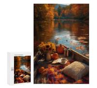 300 PCS Jigsaw Autumn Lakeside Serenity Jigsaws for Adults Puzzle But Fun And Humorous Challenging To Complete Unique Birthday And Xmas Gifts 300 PCS