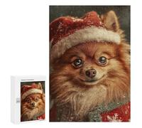 300 PCS Jigsaw Christmas Pomeranian Dog Jigsaws for Adults Puzzle But Fun And Humorous Challenging To Complete Unique Birthday And Xmas Gifts 300 PCS