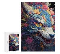 300 PCS Jigsaw Colorful Fantasy Dragon Artwork-2 Jigsaw Puzzles for Adults Family Activities Help The Brain Exercise Deal As Gifts for The Whole Family 300 PCS