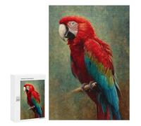300 PCS Jigsaw Colorful Macaw Parrot Art Print-2 Jigsaws for Adults Puzzle Stress Reliever Parent-child Interaction Unique Birthday And Xmas Gifts 300 PCS