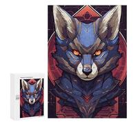 300 PCS Jigsaw Cyber Fox Armor Artwork Jigsaw Puzzles for Adults Family Activities Help The Brain Exercise Deal As Gifts for The Whole Family 300 PCS