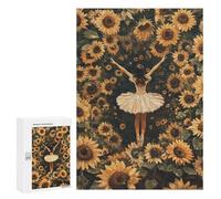300 PCS Jigsaw Dancing in Sunflowers Jigsaws for Adults Puzzle Stress Reliever Parent-child Interaction Unique Birthday And Xmas Gifts 300 PCS