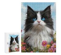 300 PCS Jigsaw Floral Fantasy Kitten Jigsaws for Adults Puzzle But Fun And Humorous Challenging To Complete Unique Birthday And Xmas Gifts 300 PCS