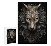 300 PCS Jigsaw Metallic Wolf Adult Jigsaw Puzzles For Family Fun Parent-child Interaction Gifts for Friends And Family 300 PCS
