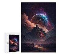 300 PCS Jigsaw Mystical Alien Landscape Jigsaws for Adults Puzzle Stress Reliever Parent-child Interaction Unique Birthday And Xmas Gifts 300 PCS