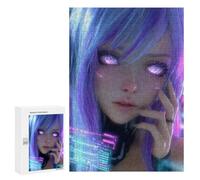 300 PCS Jigsaw Neon Hair Girl-1 Jigsaw Puzzles for Adults Family Activities Help The Brain Exercise Deal As Gifts for The Whole Family 300 PCS