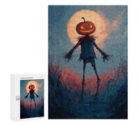 300 PCS Jigsaw Pumpkin Head Scarecrow Halloween Art Jigsaw Puzzles for Adults Family Activities Help The Brain Exercise Deal As Gifts for The Whole Family 300 PCS