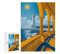 300 PCS Jigsaw Puzzle for Adults Alexandria Lighthouse View Adult Jigsaw Puzzle Brain Teaser Game Stress Reliever Unique Gifts for Birthday And Christmas 300 PCS