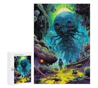300 PCS Jigsaw Puzzle for Adults Alien Encounter in A Fantasy Forest Puzzle for Adults Fun Games Staycation Kill Time Birthday And Unique Gifts 300 PCS