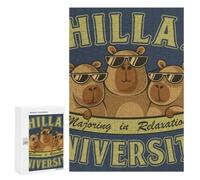 300 PCS Jigsaw Puzzle for Adults, Capybara Chill University Artwork, A Rewarding Pastime for Dedicated Jigsaw Fans, for Indoor Play
