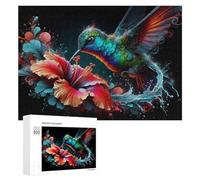 300 PCS Jigsaw Puzzle for Adults Colorful Hummingbird Artwork-1 Puzzle for Adults Fun Games Staycation Kill Time Birthday And Unique Gifts 300 PCS