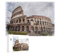 300 PCS Jigsaw Puzzle for Adults Colosseum Ancient Roman Landmark Puzzle for Adults Fun Games Staycation Kill Time Birthday And Unique Gifts 300 PCS