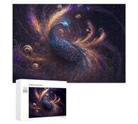 300 PCS Jigsaw Puzzle for Adults Cosmic Peacock Fantasy Puzzle for Adults Fun Games Staycation Kill Time Birthday And Unique Gifts 300 PCS
