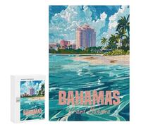 300 PCS Jigsaw Puzzle for Adults Grand Bahama Bahamas Adult Jigsaw Puzzle Brain Teaser Game Stress Reliever Unique Gifts for Birthday And Christmas 300 PCS