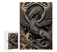 300 PCS Jigsaw Puzzle for Adults Imperious Dragon Lord Jigsaws for Adults Anti-Stress Toys A Work of Art Unique Gifts for Birthday And Christmas 300 PCS