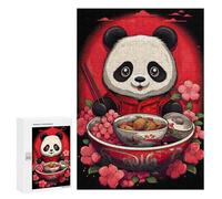 300 PCS Jigsaw Puzzle for Adults Japan Panda Ramen Ruby Art Adult Jigsaw Puzzle Brain Teaser Game Stress Reliever Unique Gifts for Birthday And Christmas 300 PCS