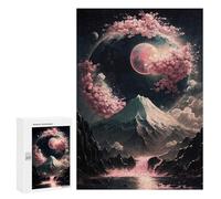 300 PCS Jigsaw Puzzle for Adults Japanese Landscape Neon Adult Jigsaw Puzzle Brain Teaser Game Stress Reliever Unique Gifts for Birthday And Christmas 300 PCS