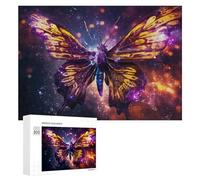 300 PCS Jigsaw Puzzle for Adults Magical Butterfly in Cosmic Light Puzzle for Adults Fun Games Staycation Kill Time Birthday And Unique Gifts 300 PCS