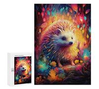 300 PCS Jigsaw Puzzle for Adults Magical Hedgehog Forest Puzzle for Adults Fun Games Staycation Kill Time Birthday And Unique Gifts 300 PCS