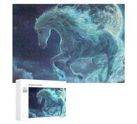 300 PCS Jigsaw Puzzle for Adults Magical Moonlit Horse Puzzle for Adults Fun Games Staycation Kill Time Birthday And Unique Gifts 300 PCS