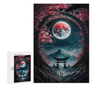 300 PCS Jigsaw Puzzle for Adults Moonlit Sakura Serenity Adult Jigsaw Puzzle Brain Teaser Game Stress Reliever Unique Gifts for Birthday And Christmas 300 PCS