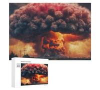 300 PCS Jigsaw Puzzle for Adults Nuclear Explosion in City Puzzle for Adults Fun Games Staycation Kill Time Birthday And Unique Gifts 300 PCS