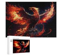 300 PCS Jigsaw Puzzle for Adults Phoenix Rising Fiery Fantasy Artwork Puzzle for Adults Fun Games Staycation Kill Time Birthday And Unique Gifts 300 PCS