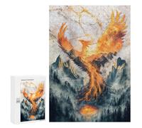 300 PCS Jigsaw Puzzle for Adults, Phoenix’s Rebirth Artwork, A Rewarding Pastime for Dedicated Jigsaw Fans, for Family Nights