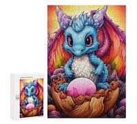 300 PCS Jigsaw Puzzle for Adults Rainbow Dragon Hatchling Puzzle for Adults Fun Games Staycation Kill Time Birthday And Unique Gifts 300 PCS