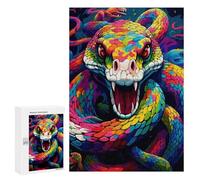 300 PCS Jigsaw Puzzle for Adults Rainbow Serpent Artwork Puzzle for Adults Fun Games Staycation Kill Time Birthday And Unique Gifts 300 PCS