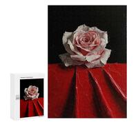 300 PCS Jigsaw Puzzle for Adults Single Pink Rose Adult Jigsaw Puzzle Brain Teaser Game Stress Reliever Unique Gifts for Birthday And Christmas 300 PCS