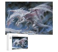300 PCS Jigsaw Puzzle for Adults Snowy Mountain Dragon Artwork Puzzle for Adults Fun Games Staycation Kill Time Birthday And Unique Gifts 300 PCS