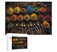 300 PCS Jigsaw Puzzle for Adults Spice Blends for Culinary Creativity Puzzle for Adults Fun Games Staycation Kill Time Birthday And Unique Gifts 300 PCS