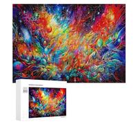 300 PCS Jigsaw Puzzle for Adults Vibrant Cosmic Abstract Painting Puzzle for Adults Fun Games Staycation Kill Time Birthday And Unique Gifts 300 PCS