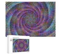 300 PCS Jigsaw Puzzle for Adults Vibrant Spiral Abstract Artwork Puzzle for Adults Fun Games Staycation Kill Time Birthday And Unique Gifts 300 PCS