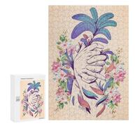 300 PCS Jigsaw Puzzle for Adults Watercolor Flower Bouquet Puzzles for Adults Brain Teaser Game Improve Memory Birthday And Unique Gifts 300 PCS