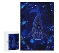 300 PCS Jigsaw Puzzle for Adults Whale Shark in Starry Deep Ocean Adult Jigsaw Puzzle Brain Teaser Game Stress Reliever Unique Gifts for Birthday And Christmas 300 PCS