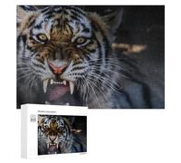 300 PCS Jigsaw Puzzle for Adults Wild Tiger Roar Nature's Power Display Puzzle for Adults Fun Games Staycation Kill Time Birthday And Unique Gifts 300 PCS