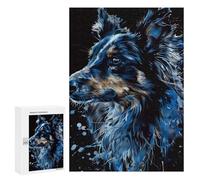 300 PCS Jigsaw Puzzle for Teenagers Abstract Blue Dog Art Print Jigsaws for Adults Puzzle Difficult Challenge Fun Activities at Home Great Gift for Gaming 300 PCS